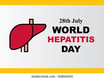 world hepatitis day vector illustration in flat style
