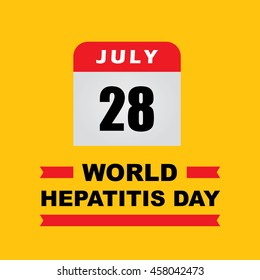 world hepatitis day vector illustration in flat style