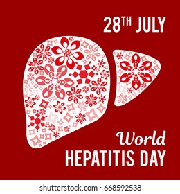 World Hepatitis Day. Vector illustration for holiday.