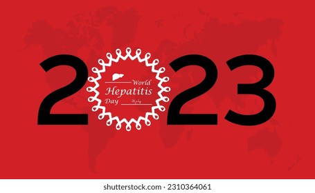 Diseño de la plantilla de la ilustración del icono del vector del Día Mundial de la Hepatitis. plantilla de diseño de banner Diseño de fondo de ilustración vectorial.