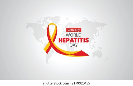 World hepatitis day vector poster. 28 July