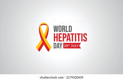 World hepatitis day vector poster. 28 July