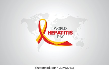World hepatitis day vector poster. 28 July