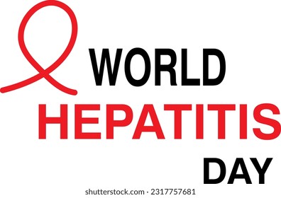 Afiche vectorial del Día Mundial de la hepatitis. 28 de julio sobre el fondo blanco.. eps