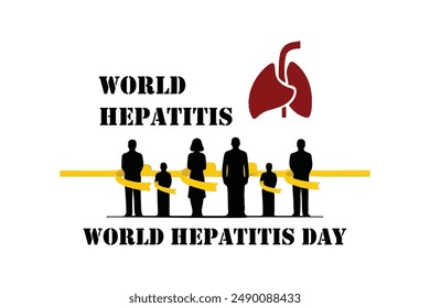 World Hepatitis Day vector silhouette illustration 