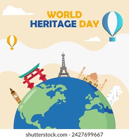 World Heritage Day background. World Heritage Poster.