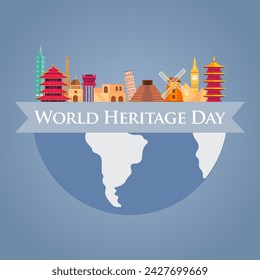 World Heritage Day background. World Heritage Poster.