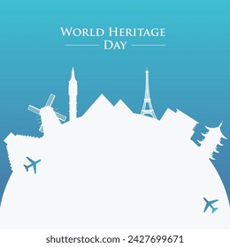 World Heritage Day background. World Heritage Poster.