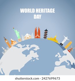 World Heritage Day background. World Heritage Poster.