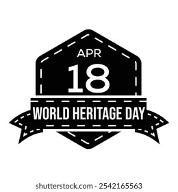 World heritage day badge vector