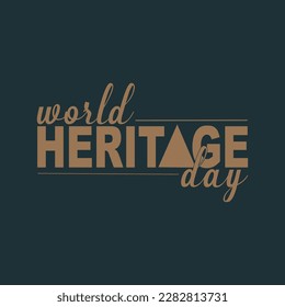 World heritage day design template