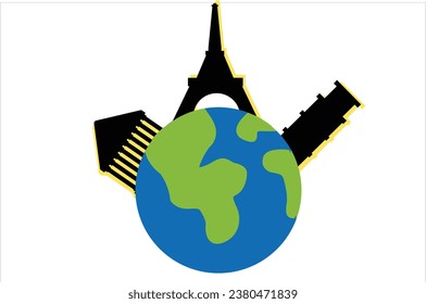 World Heritage Day poster, vector