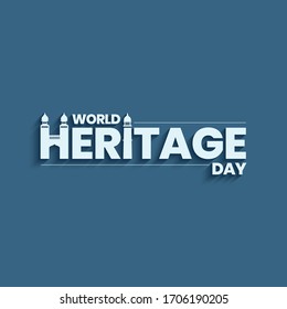 World Heritage Day Typography Concept