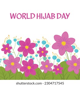 Welthhijab-Tag. Design geeignet für Grußkartenposter und Banner