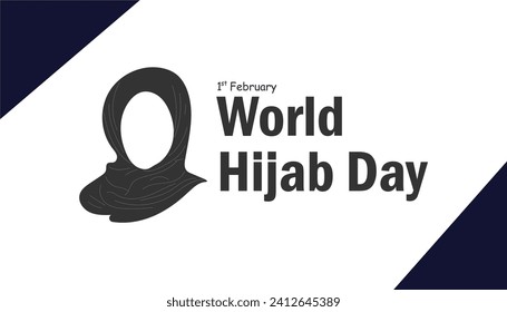 Día Mundial del Hiyab. Diseño plano, afiche. Volante, diseño de afiches. Niña con hijab. Por tu diseño.