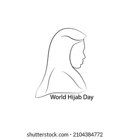 world hijab day. illustration vector