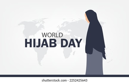 World Hijab Day Illustration Vector Design. Simple and Elegant Design