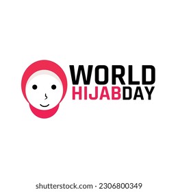 Ilustración de diseño de plantilla de vectores con el logotipo del Día Mundial del Hiyab