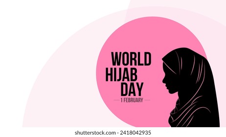 World Hijab Day. Template for Background, Poster, Banner, Greeting card. Vector illustration