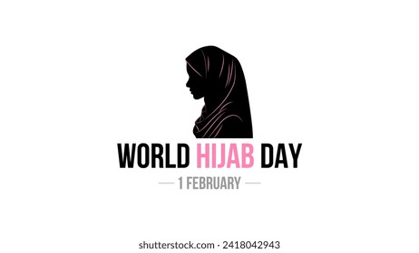 World Hijab Day. Template for Background, Poster, Banner, Greeting card. Vector illustration