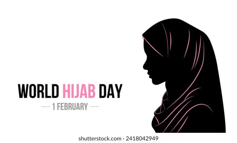 World Hijab Day. Template for Background, Poster, Banner, Greeting card. Vector illustration