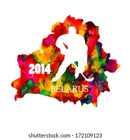 world hockey championship, 2014. Belarus, Minsk. Vector