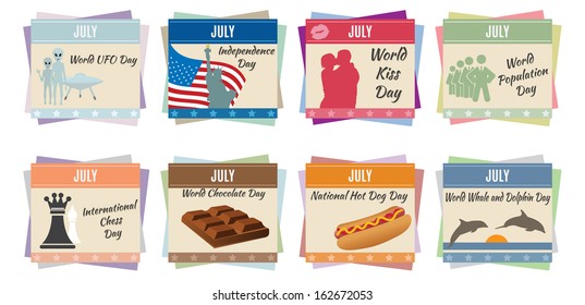 World holidays. July 
