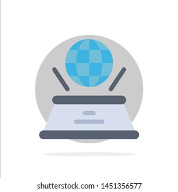 World, Hologram, Imagination, Presentation Abstract Circle Background Flat color Icon