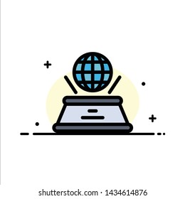 World, Hologram, Imagination, Presentation  Business Flat Line Filled Icon Vector Banner Template