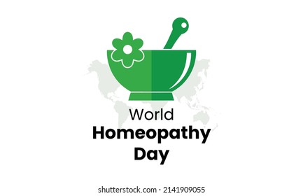 world homeopathy day campaign banner. homeopathy day