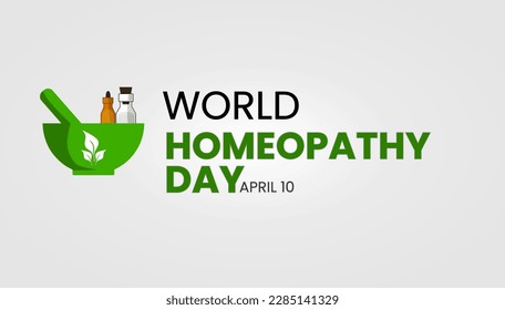 World Homeopathy Day is celebrated annually on 10 April. vector design suitable for templates, greeting cards, banners, posters,