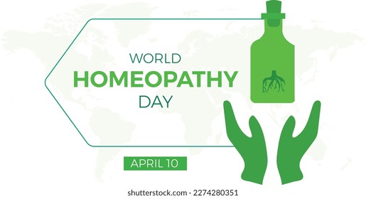 World Homeopathy Day is celebrated on April 10th. Vector Illustration