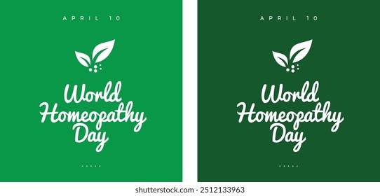 Dia Mundial da Homeopatia. Homeopathy Day Social media poster design Modelo.
