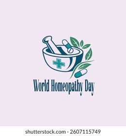 World Homeopathy Day vector design 