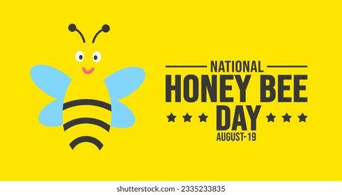 World Honey Bee Day background template. Holiday concept. background, banner, placard, card, and poster design template with text inscription and standard color. vector illustration.
