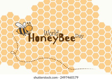 World Honey Bee Day Background.