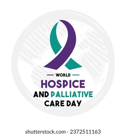 World Hospice and Palliative Care Day.  Second Saturday in October. Flat design vector. Poster, banner, card, background. Eps 10.