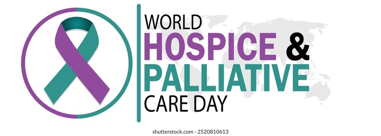 World Hospice And Palliative care Day.  Suitable for greeting card, poster and banner. Vector illustration 