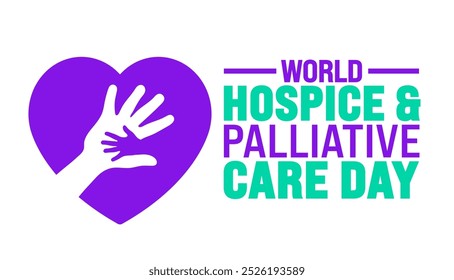 O fundo do Dia Mundial dos Hospícios e Cuidados Paliativos ou modelo de design de banner é observado todos os anos em outubro. Conceito de férias. Modelo para cartão, cartaz, cartaz, modelo. eps 10