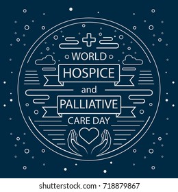 World Hospice and Palliative Care Day . Line style 