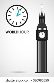 world hour design, vector illustration eps10 graphic 