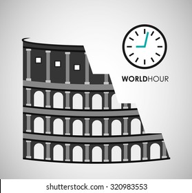 world hour design, vector illustration eps10 graphic 