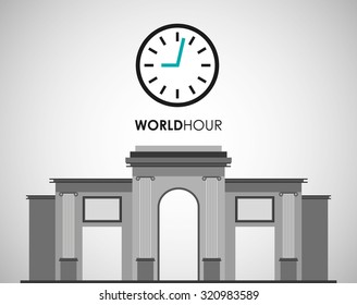 world hour design, vector illustration eps10 graphic 