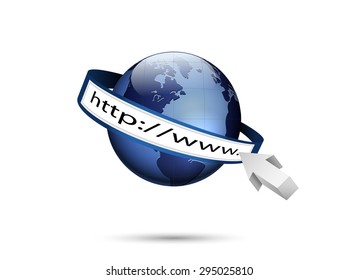 World and http://www, Global internet technology. vector