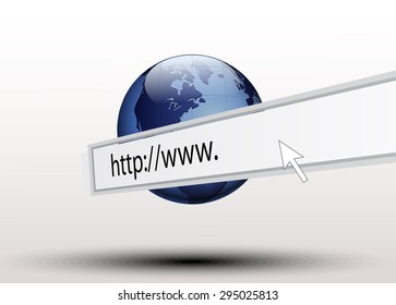 World and http://www, Global internet technology. vector