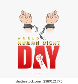 World Human Rights Day, 10 December, suitable design for greeting card banner, poster, and social media post