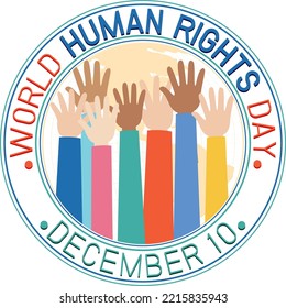 World Human Rights Day Poster Design illustration