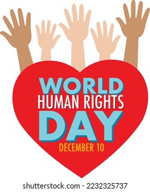 World Human Rights Day Poster Design illustration