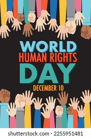 World Human Rights Day Poster Design illustration