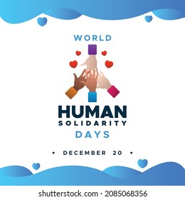 World Human Solidarity Days Design Background For Greeting Moment